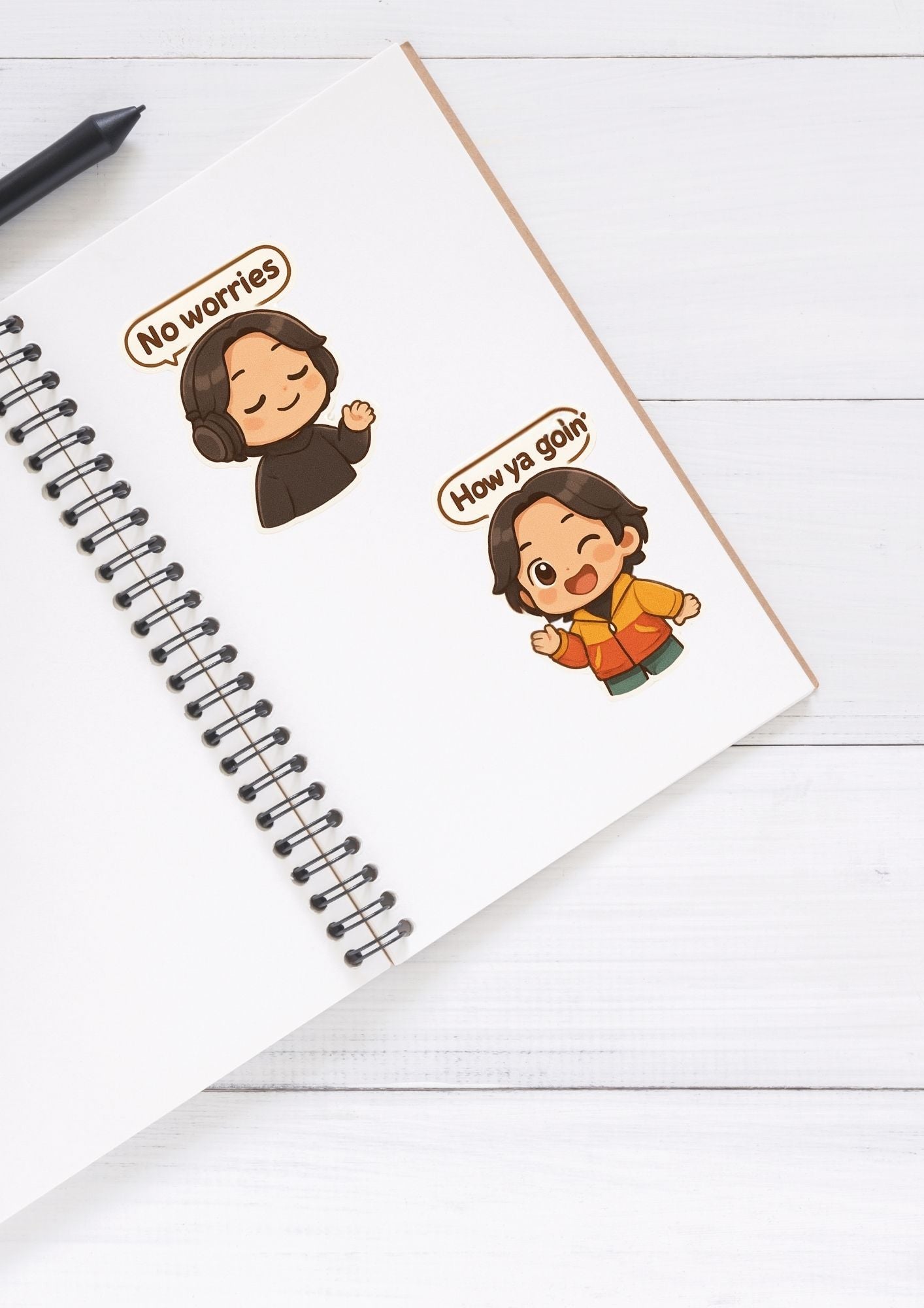 Customised Chibi Sticker Set – Your Photo Turned Into 9 Cute Stickers!